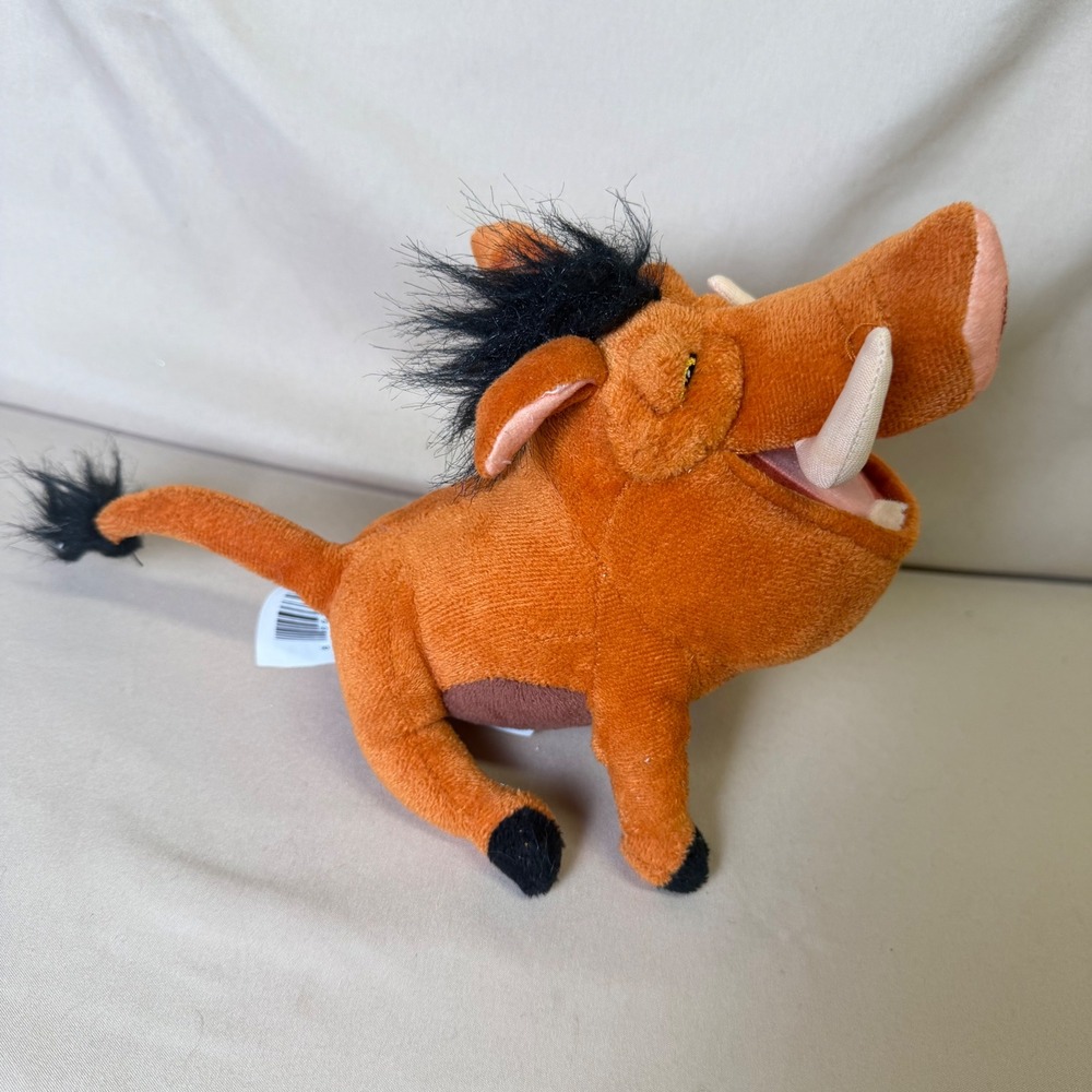 Disney Lion King Pumbaa Plush Stuffed Animal Just Play Warthog Orange Brown
